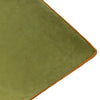 Plain Green Cushions - Meridian Velvet Cushion Cover Olive/Ginger Furn