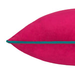 Plain Pink Cushions - Meridian Velvet Cushion Cover Raspberry/Teal Furn