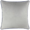 Plain Grey Cushions - Meridian Velvet Cushion Cover Silver/Navy Furn