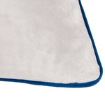 Plain Grey Cushions - Meridian Velvet Cushion Cover Silver/Navy Furn