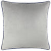 Plain Grey Cushions - Meridian Velvet Cushion Cover Silver/Navy Furn