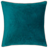 Plain Blue Cushions - Meridian Velvet Cushion Cover Teal/Blush Furn