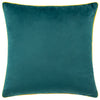 Plain Blue Cushions - Meridian Velvet Cushion Cover Teal/Cylon Furn