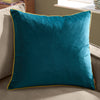 Plain Blue Cushions - Meridian Velvet Cushion Cover Teal/Cylon Furn