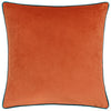 Plain Orange Cushions - Meridian Velvet Cushion Cover Tiger/Teal Furn