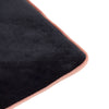 Plain Black Cushions - Meridian Velvet Cushion Cover Black/Blush Paoletti