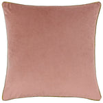 Plain Pink Cushions - Meridian Velvet Cushion Cover Blush/Gold Paoletti