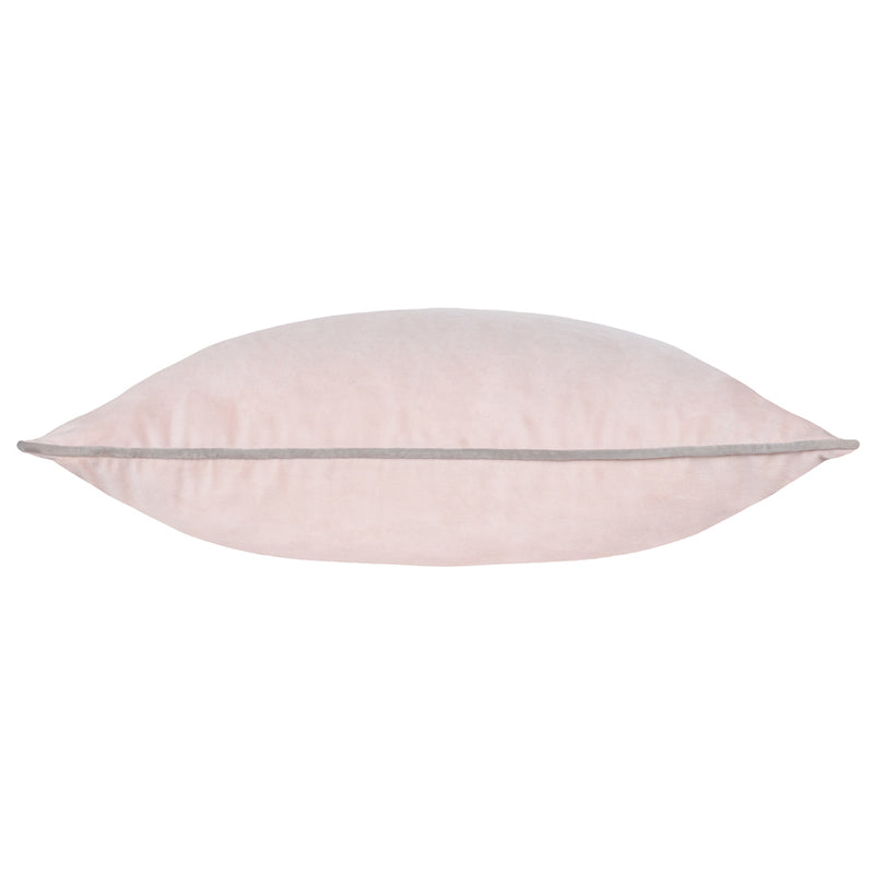 Paoletti Meridian Velvet Cushion Cover in Blush/Grey