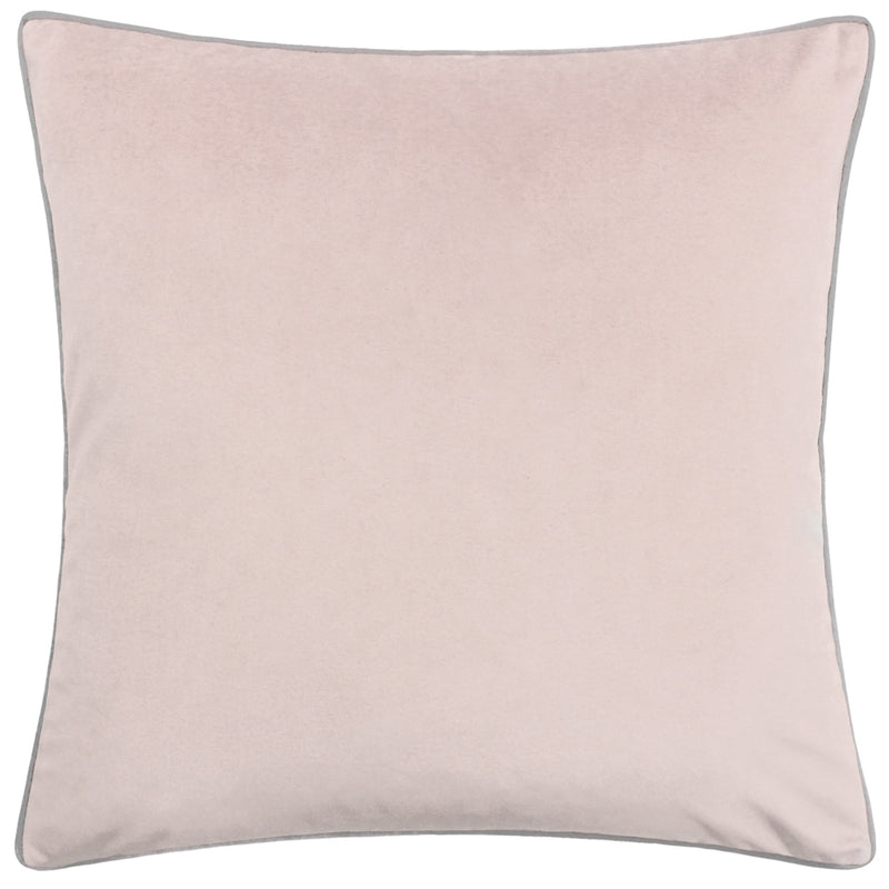 Paoletti Meridian Velvet Cushion Cover in Blush/Grey