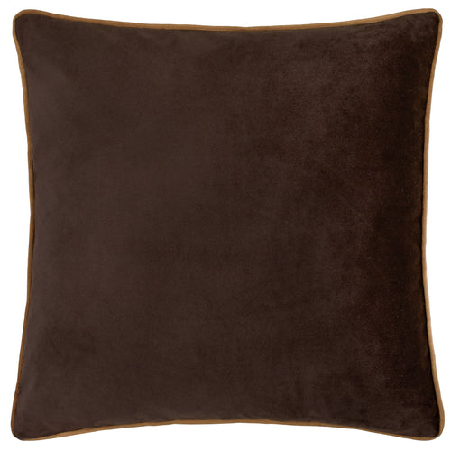 Plain Brown Cushions - Meridian Velvet Cushion Cover Chocolate/Caramel Furn