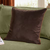 Plain Brown Cushions - Meridian Velvet Cushion Cover Chocolate/Caramel Furn