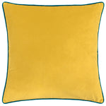 Plain Yellow Cushions - Meridian Velvet Cushion Cover Cylon/Teal Paoletti