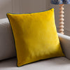 Plain Yellow Cushions - Meridian Velvet Cushion Cover Cylon/Teal Paoletti