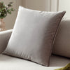 Plain Grey Cushions - Meridian Velvet Cushion Cover Dove/Charcoal Paoletti