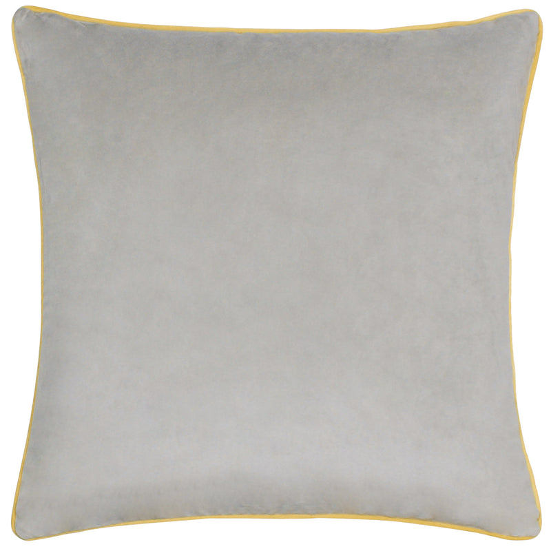 Plain Grey Cushions - Meridian Velvet Cushion Cover Dove/Cylon Paoletti