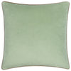 Plain Green Cushions - Meridian Velvet Cushion Cover Eucalyptus/Natural Furn