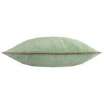 Plain Green Cushions - Meridian Velvet Cushion Cover Eucalyptus/Natural Furn