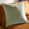Plain Green Cushions - Meridian Velvet Cushion Cover Eucalyptus/Natural Furn