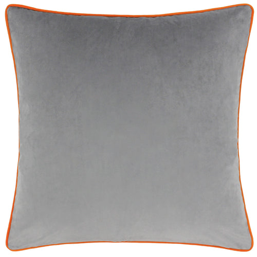 Plain Grey Cushions - Meridian Velvet Cushion Cover Grey/Clementine Paoletti