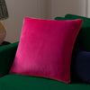 Plain Pink Cushions - Meridian Velvet Cushion Cover Hot Pink/Lime Paoletti