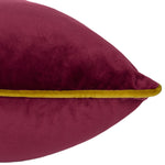 Paoletti Meridian Velvet Cushion Cover in Maroon/Moss