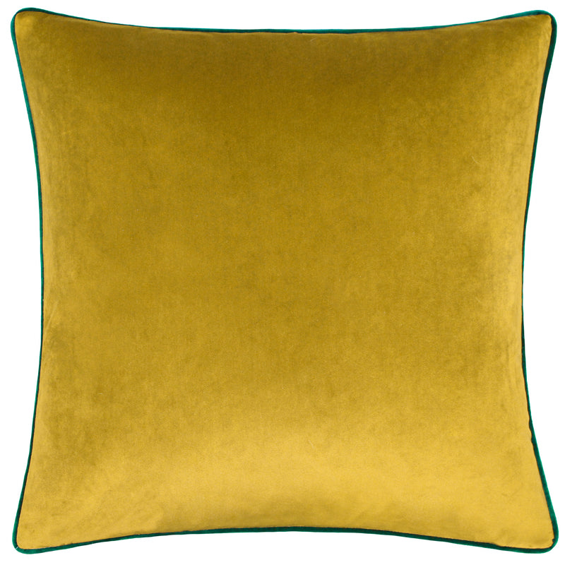 Plain Green Cushions - Meridian Velvet Cushion Cover Moss/Emerald Paoletti