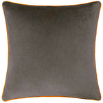 Plain Brown Cushions - Meridian Velvet Cushion Cover Mocha/Pumpkin Paoletti