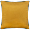 Plain Blue Cushions - Meridian Velvet Cushion Cover Ochre/Teal Furn