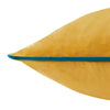 Plain Blue Cushions - Meridian Velvet Cushion Cover Ochre/Teal Furn