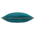 Paoletti Meridian Velvet Cushion Cover in Teal/Blush