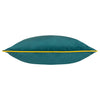 Plain Blue Cushions - Meridian Velvet Cushion Cover Teal/Cylon Paoletti