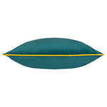 Plain Blue Cushions - Meridian Velvet Cushion Cover Teal/Cylon Paoletti