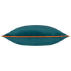 Paoletti Meridian Velvet Cushion Cover in Teal/Tiger