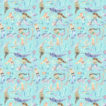 Voyage Maison Mermaid Party 1.4m Wide Width Wallpaper in Aqua