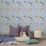 Voyage Maison Mermaid Party 1.4m Wide Width Wallpaper in Violet