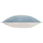 Plain Blue Cushions - Merton Rectangular Velvet Cushion Cover Dusty Blue Yard