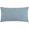 Plain Blue Cushions - Merton Rectangular Velvet Cushion Cover Dusty Blue Yard