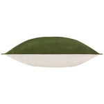 Plain Green Cushions - Merton Rectangular Velvet Cushion Cover Olive Oil Yard