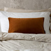 Plain Orange Cushions - Merton Rectangular Velvet Cushion Cover Pecan Yard