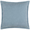 Plain Blue Cushions - Merton Square Velvet Cushion Cover Dusty Blue Yard