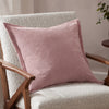 Plain Pink Cushions - Merton Square Velvet Cushion Cover Dusty Rose Yard