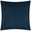 Plain Blue Cushions - Merton Square Velvet Cushion Cover Indigo Yard