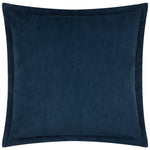 Plain Blue Cushions - Merton Square Velvet Cushion Cover Indigo Yard