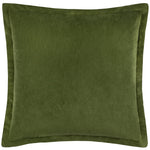 Plain Green Cushions - Merton Square Velvet Cushion Cover Olive Oil Yard