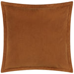 Plain Orange Cushions - Merton Square Velvet Cushion Cover Pecan Yard