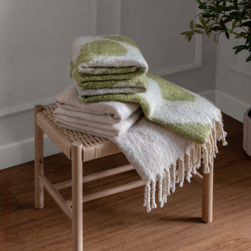 Abstract Beige Throws - Meta  Throw Natural HÖEM
