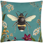 Animal Blue Cushions - Midnight Garden Bee Outdoor Cushion Cover Teal Wylder