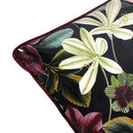 Plain Red Cushions - Midnight Garden Floral Rectangular Cushion Cover Shiraz Evans Lichfield