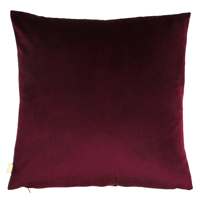 Plain Red Cushions - Midnight Garden Floral Square Cushion Cover Shiraz Evans Lichfield