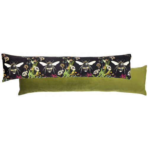 Animal Black Cushions - Midnight Garden Bee Draught Excluder Black Wylder